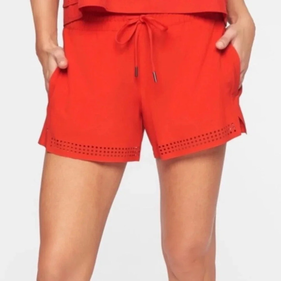 Athleta Baja Red Performance Shorts size 6 Athletic Running - Picture 6 of 6
